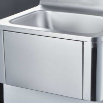 Umywalka z wyłącznikiem kolanowym, kranem i dozownikiem mydła Stalgast 610005