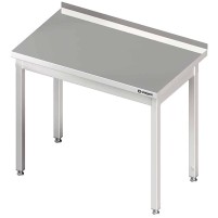 Stół stalowy bez półki, przyścienny, skręcany, 600x600x850 mm Stalgast 611066