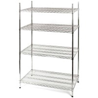 Regał magazynowy chromowany 4 półki 910x455x1800mm Stalgast 680092