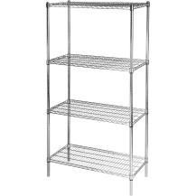 Regał chromowany, 4 półki, składany, 900x450x1800 mm, Stalgast 680200