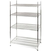 Regał chromowany, 4 półki, składany, 610x610x1800 mm Stalgast 681062