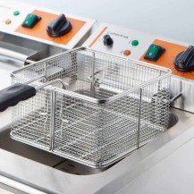 Frytownica elektryczna, 2-komorowa, pozioma, Caterina, V 2x5 l, P 2x3 kW, Stalgast 746079