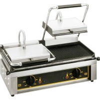 Kontakt grill podwójny, ryflowany, Majestic, P 4 kW, U 230 V Stalgast 777217