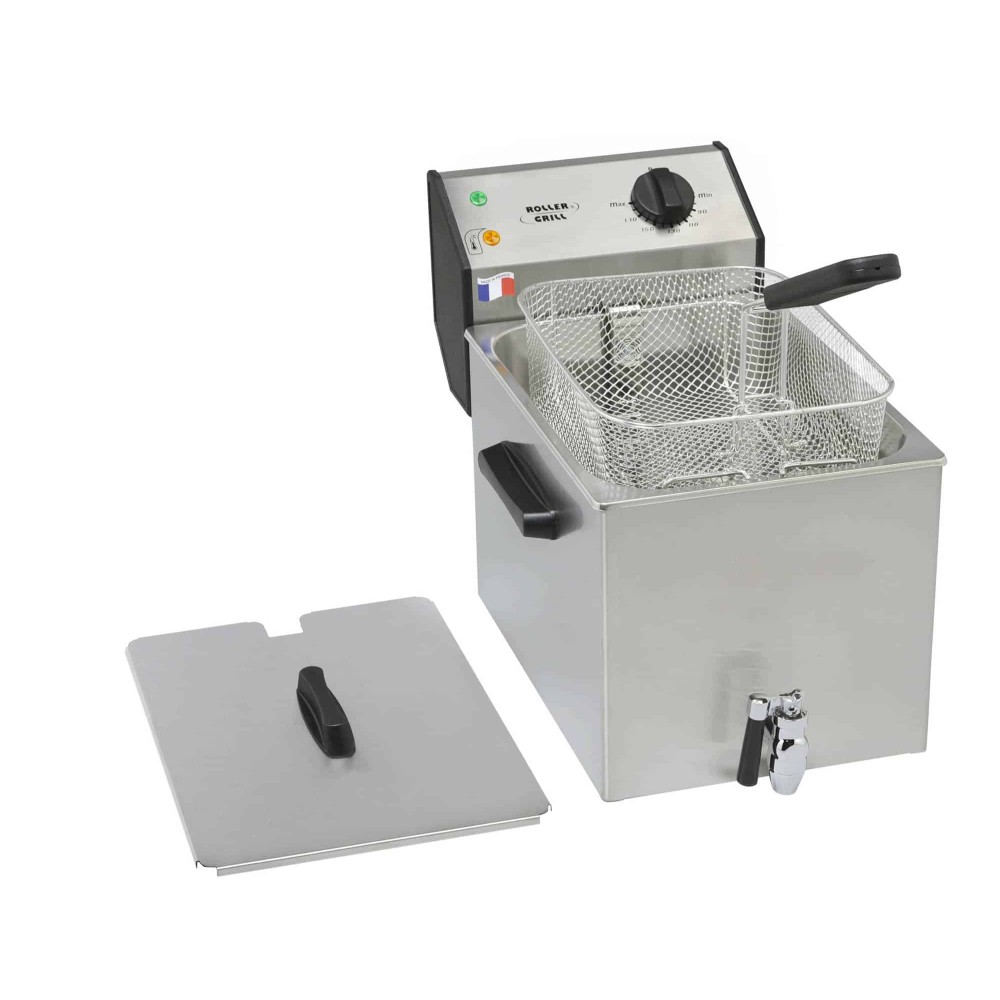 Frytownica nastawna, 1-komorowa z kranem, V 8L, P 3.4 kW, 265x450x360 Stalgast 777325