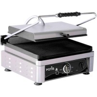 Kontakt grill ryflowany, PK 2745, P 3 kW, U 230 V Stalgast 777645
