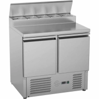 Stół chłodniczy 2 drzwiowy z nadstawą sałatkową, V 240 l, Stalgast 832328