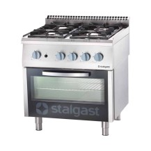 Kuchnia gazowa, 4-palnikowa z piekarnikiem gazowym, 20.5+5 kW, G30, 800x700x850 Stalgast 9710130