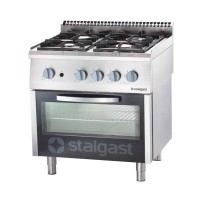 Kuchnia gazowa, 4-palnikowa z piekarnikiem gazowym, 22.5+5 kW, G20, 800x700x850 Stalgast 9710210