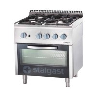 Kuchnia gazowa, 4-palnikowa z piekarnikiem gazowym, 24+5 kW, G30, 800x700x850 Stalgast 9710330