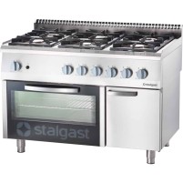 Kuchnia gazowa, 6-palnikowa z piekarnikiem gazowym, 32.5+5 kW, G20, 1200x700x850 Stalgast 9711110