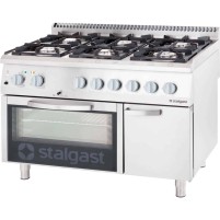 Kuchnia gazowa, 6-palnikowa z piekarnikiem elektrycznym, 36.5+7 kW, G30, 1200x700x850  Stalgast 9718230