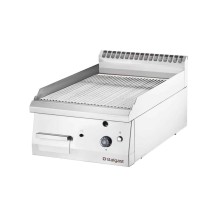Płyta grillowa gazowa, ryflowana, 6.5 kW, G30, chrom Stalgast 9736230
