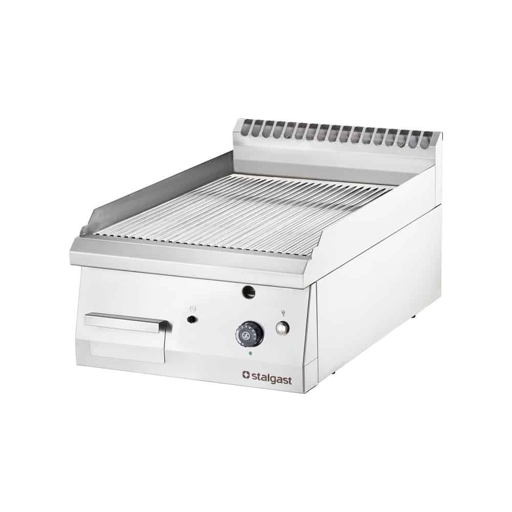 Płyta grillowa gazowa, ryflowana, 6.5 kW, G30, chrom Stalgast 9736230