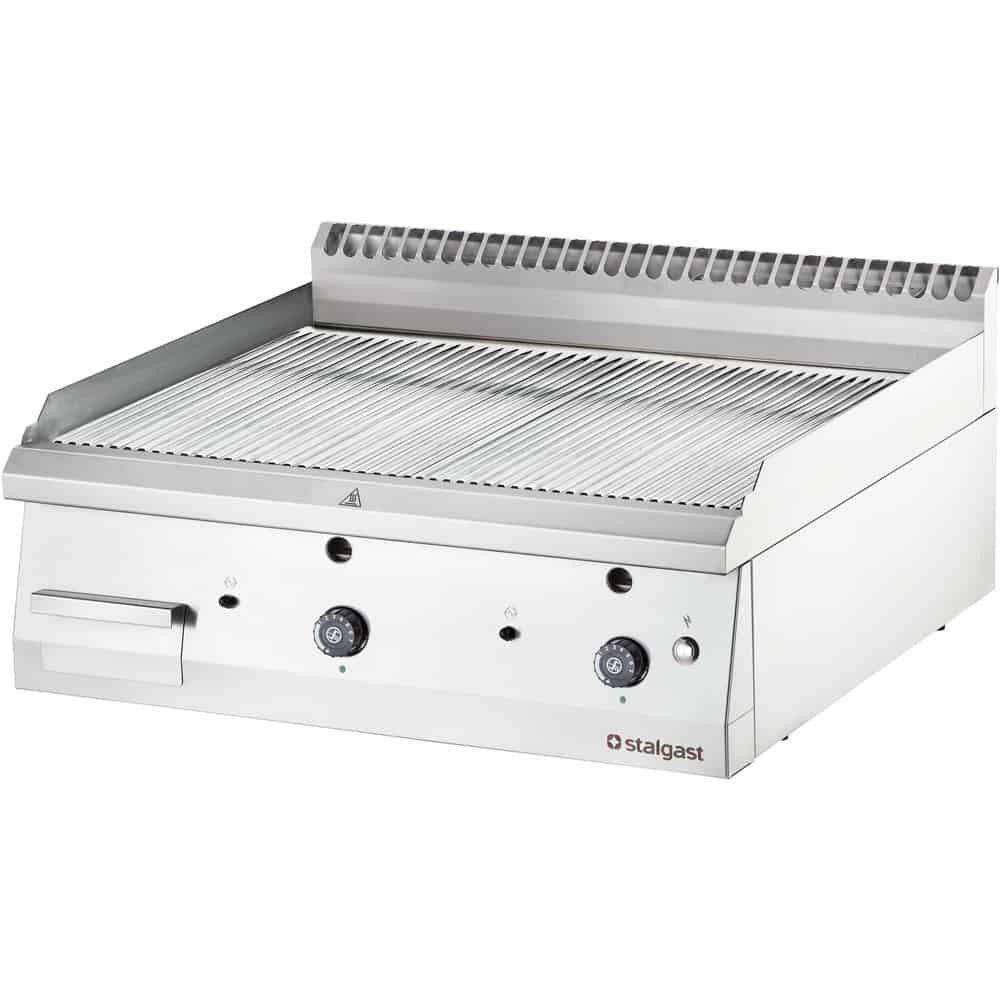 Płyta grillowa gazowa, ryflowana, 13 kW, G30, chrom Stalgast 9737230