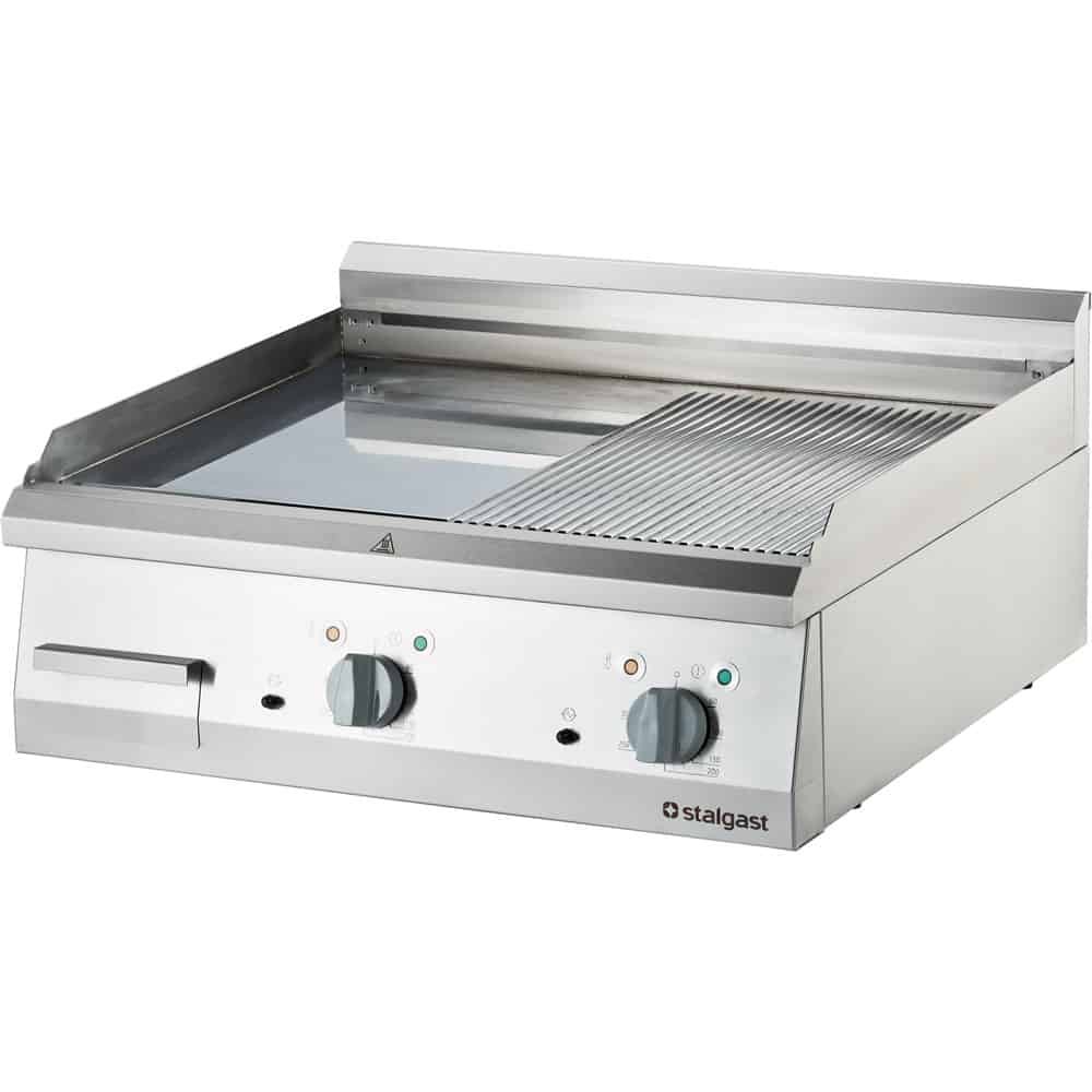 Płyta grillowa elektryczna, gładko-ryflowana, 8.1 kW, chrom Stalgast 9737300
