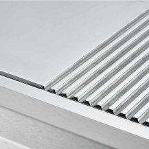 Płyta grillowa elektryczna, gładko-ryflowana, 8.1 kW, chrom Stalgast 9737300