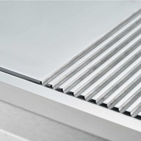 Płyta grillowa elektryczna, gładko-ryflowana, 8.1 kW, chrom Stalgast 9737300