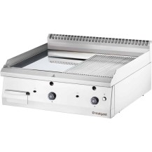 Płyta grillowa gazowa, gładko-ryflowana, 13 kW, G30, chrom Stalgast 9737330