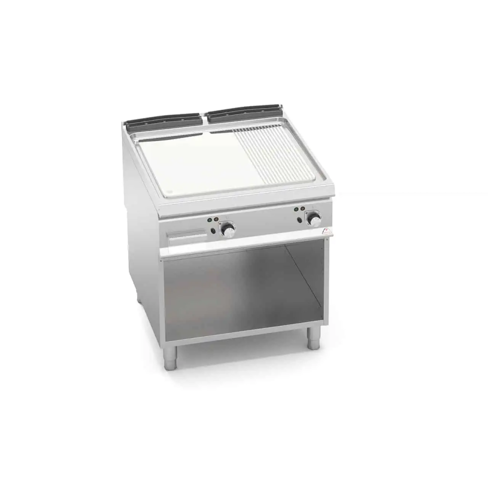 Płyta elektryczna 2/3 gładka + 1/3 ryflowana 800x900x900 Bertos SE9FM8MP-2/CPD
