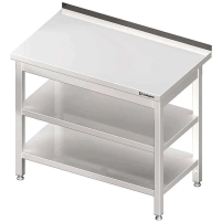 Stół przyścienny z 2-ma półkami 900x700x850 mm spawany Stalgast 980067090S