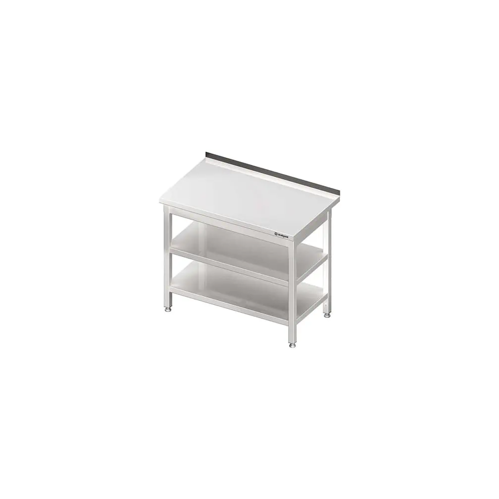 Stół przyścienny z 2-ma półkami 1600x700x850 mm spawany Stalgast 980067160S