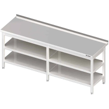Stół przyścienny z 2-ma półkami 2400x700x850 mm spawany Stalgast 980077240