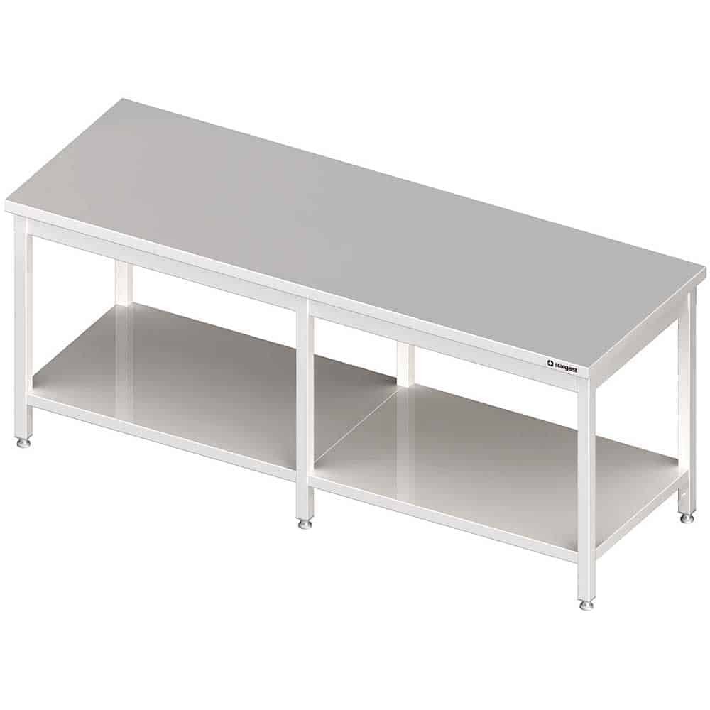 Stół centralny z półką 2400x800x850 mm spawany Stalgast 980118240