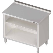 Stół przyścienny, zabudowany z 2-ma półkami 1500x600x850 mm Stalgast 980136150