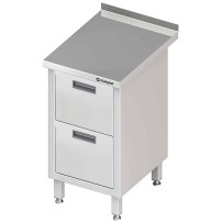 Stół przyścienny z blokiem dwóch szuflad 450x600x850 mm Stalgast 980206455