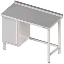 Stół przyścienny z szafką (L),bez półki 1700x600x850 mm Stalgast 980486170