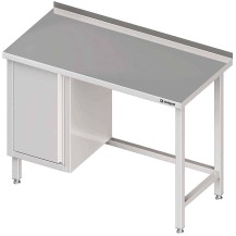 Stół przyścienny z szafką (L),bez półki 1600x700x850 mm Stalgast 980487160
