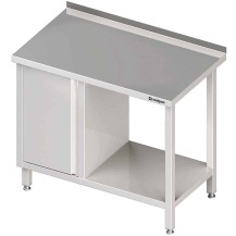 Stół przyścienny z szafką (L),i półką 800x700x850 mm Stalgast 980507080