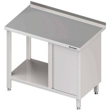 Stół przyścienny z szafką (P),i półką 1000x700x850 mm Stalgast 980517100