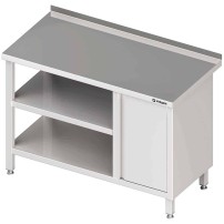 Stół przyścienny z szafką (P),i 2-ma półkami 1700x700x850 mm Stalgast 980537170
