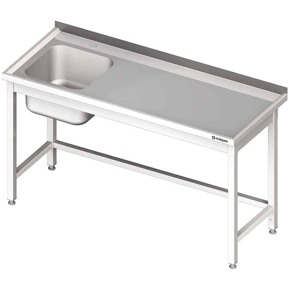 Stół ze zlewem 1-kom.(L),bez półki 1700x700x850 mm Stalgast 980677170