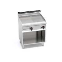 Płyta elektryczna 1/2 gładka + 1/2 ryflowana 800x700x850 Bertos Bertos E7FM8MP-2