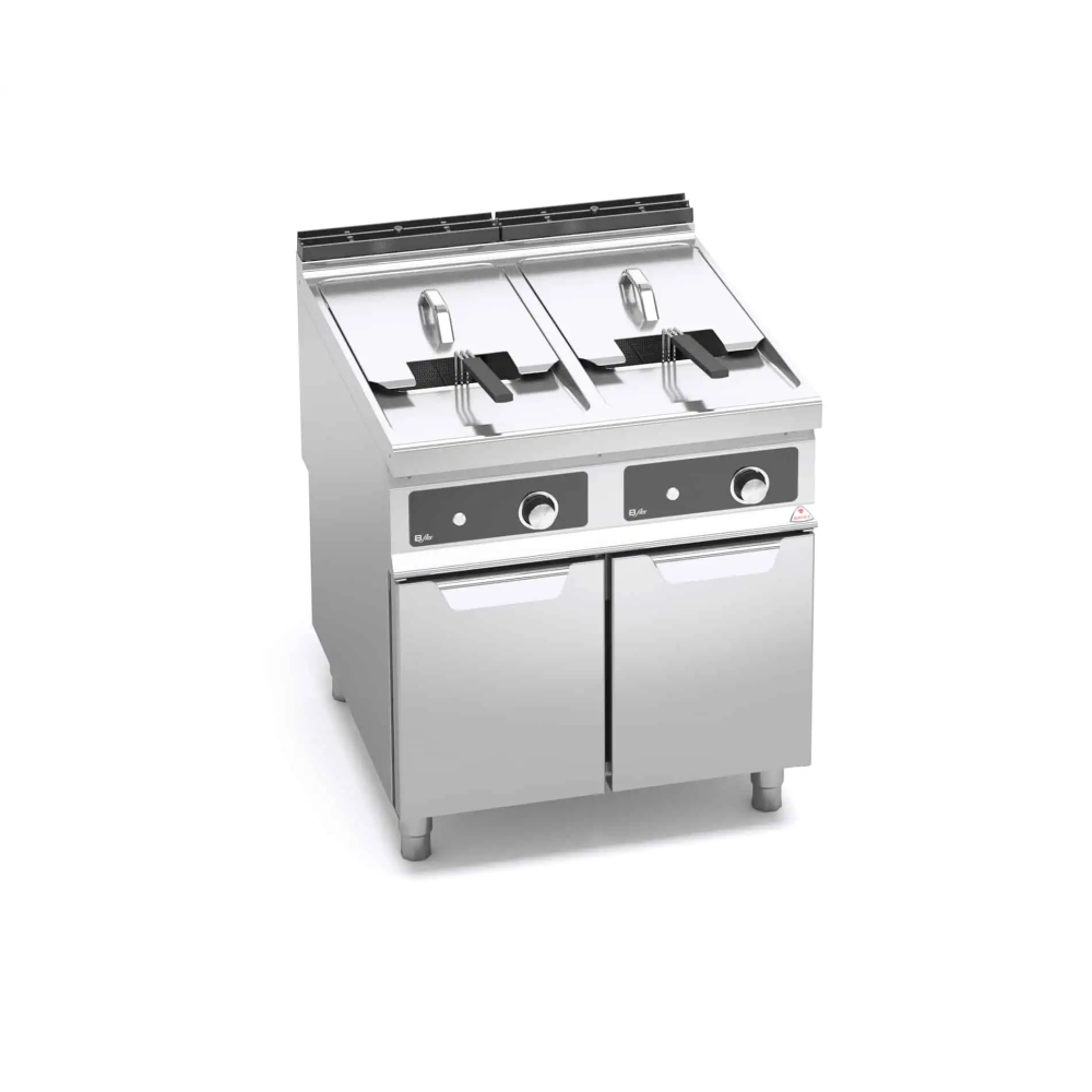 Frytownica elektryczna 2x18L 2-komorowa, sterowanie elektroniczne 800x700x850 Bertos E7F18-8M-BF