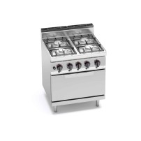 Kuchnia gazowa 4 palnikowa z piekarnikiem ECO-POWER 800x700x850 Bertos G7F4PW+FG