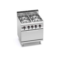 Kuchnia gazowa 4 palnikowa z piekarnikiem ECO-POWER 800x700x850 Bertos G7F4PW+FG