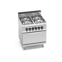 Kuchnia gazowa 4 palnikowa z piekarnikiem ECO-POWER 800x700x850 Bertos G7F4PW+FE