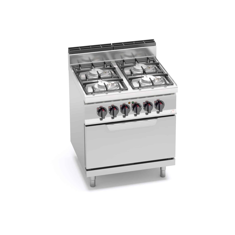 Kuchnia gazowa 4 palnikowa z piekarnikiem ECO-POWER 800x700x850 Bertos G7F4PW+FE