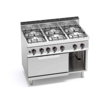 Kuchnia gazowa 6 palnikowa z piekarnikiem ECO-POWER 1200x700x850 Bertos G7F6PW+FG