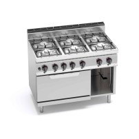Kuchnia gazowa 6 palnikowa z piekarnikiem ECO-POWER 1200x700x850 Bertos G7F6PW+FG
