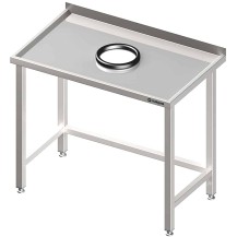 Stół przyścienny bez półki 1200x600x850 mm, z otworem na odpadki Stalgast 980926120