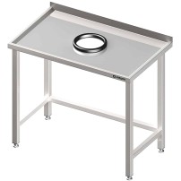 Stół przyścienny bez półki 1200x600x850 mm, z otworem na odpadki Stalgast 980926120