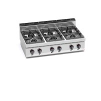 Kuchnia gazowa 6 palnikowa HIGH-POWER 1200x700x290 Bertos G7F6B