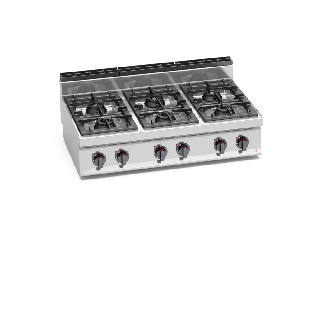 Kuchnia gazowa 6 palnikowa MAX-POWER 1200x700x290 Bertos G7F6BP