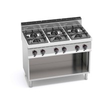 Kuchnia gazowa 6 palnikowa MAX-POWER 1200x700x850 Bertos G7F6MP
