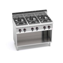 Kuchnia gazowa 6 palnikowa MAX-POWER 1200x700x850 Bertos G7F6MP