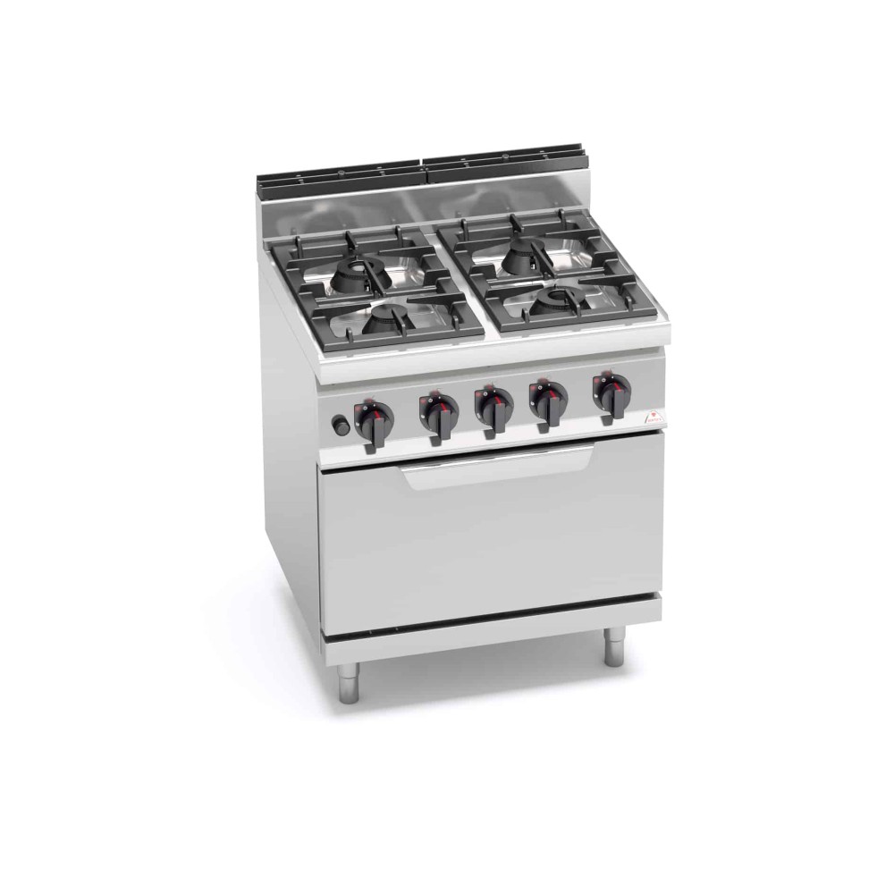 Kuchnia gazowa 4 palnikowa z piekarnikiem HIGH-POWER 800x700x850 Bertos G7F4+FG
